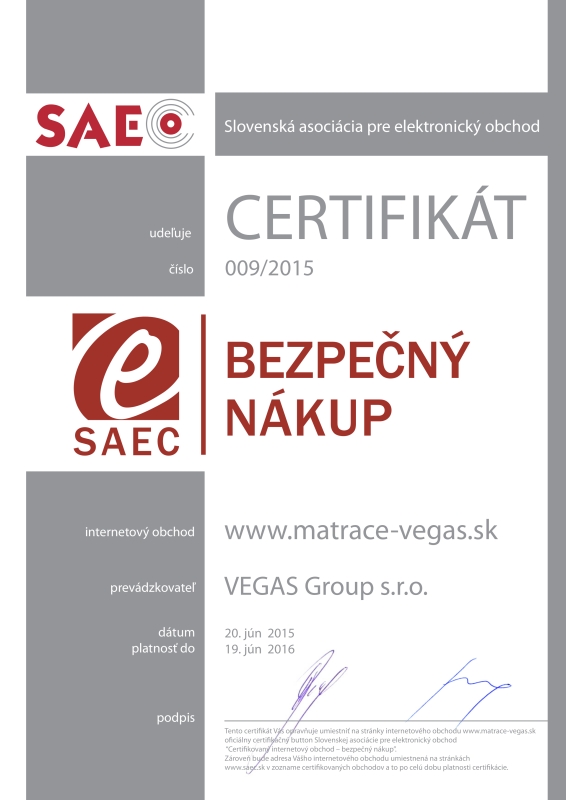 Certifikát SAEC, bezpečný nákup